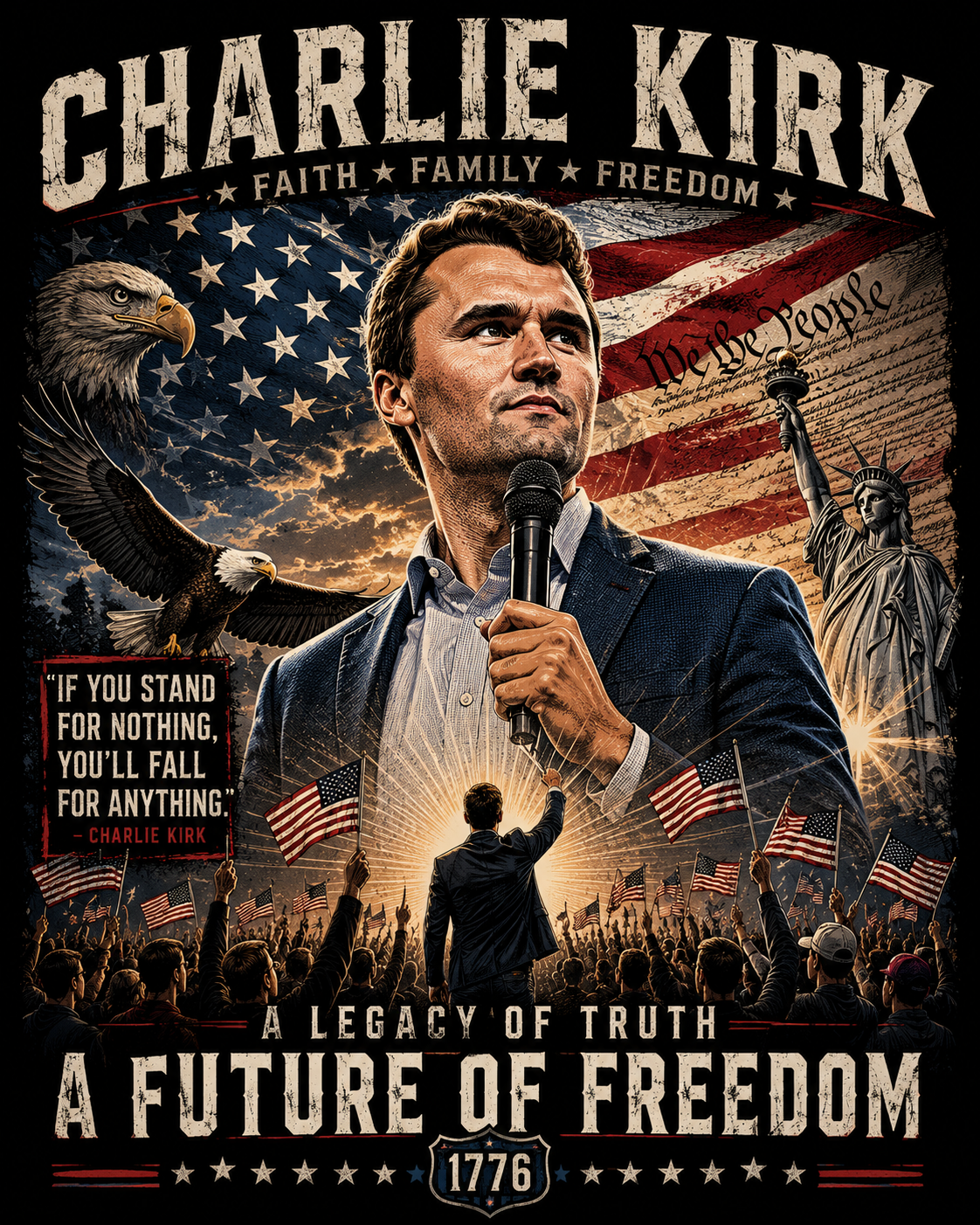 Charlie Kirk 'A Legacy of Truth, A Future of Freedom' commemorative artwork